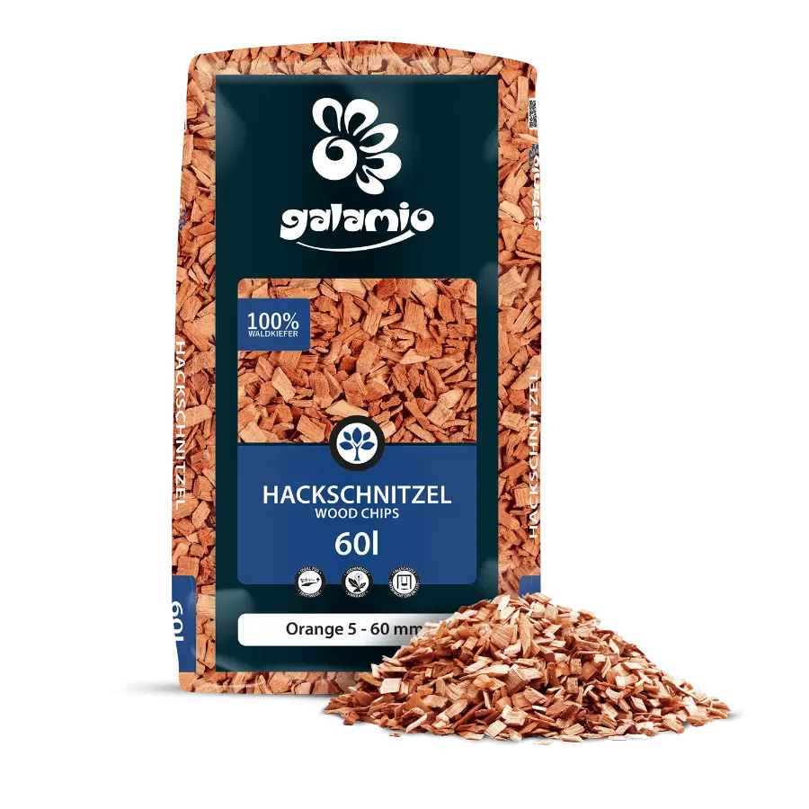 GALAMIO Holzhackschnitzel Orange 5–60 mm 60L